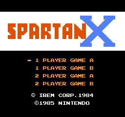 Spartan X (Japan) Title Screen